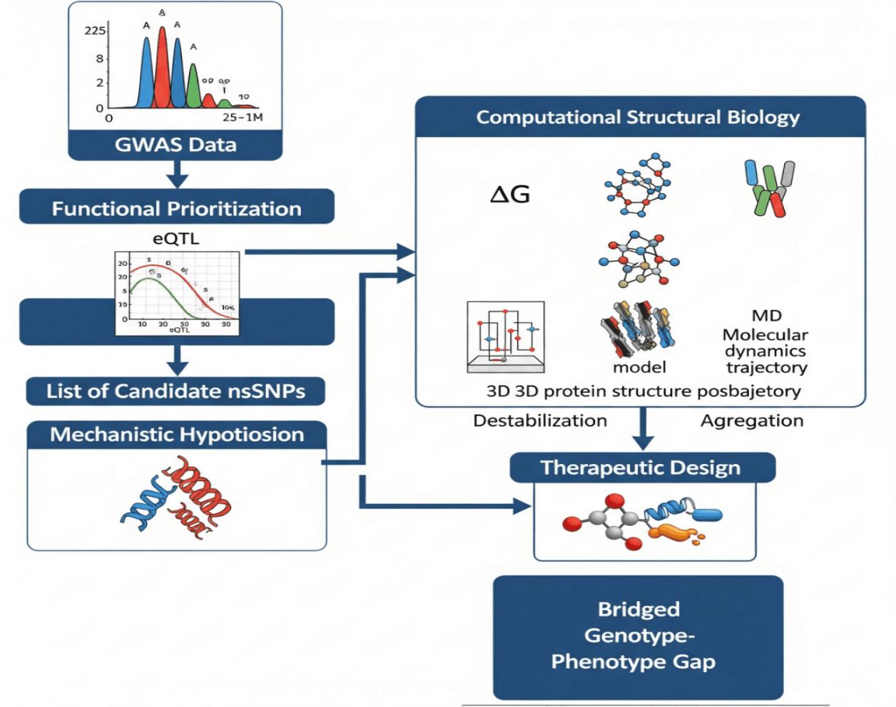 Bridging the Gap Between Genotype and Phenotype: Integrating Genome-Wide Association Studies and Computational Structural Biology to Decipher the Mechanisms of SNP-Induced Protein Misfolding in Human Disease